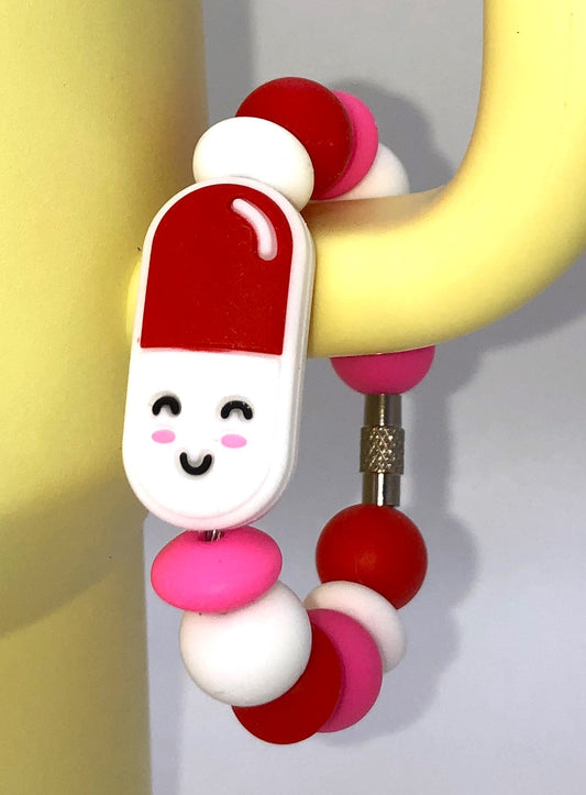 Happy Pill Pharmacy Medical Stanley Tumbler Cup Handle Charm