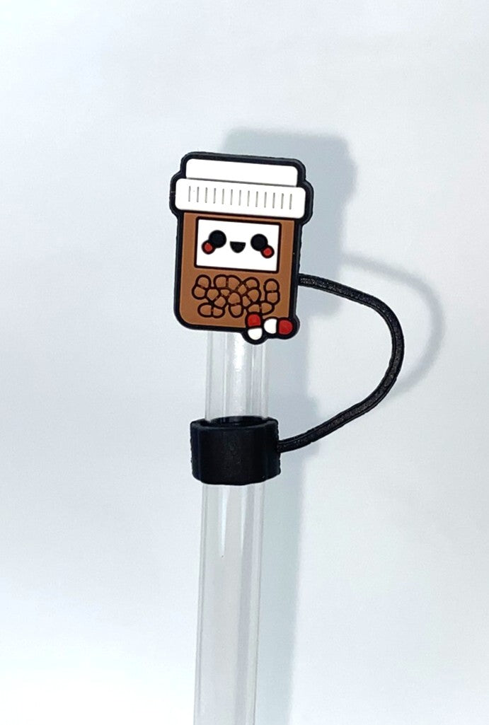 Pill Bottle #2 Medical Straw Topper
