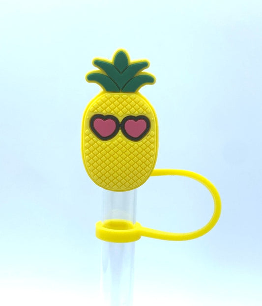 Pineapple Heart Sunglasses Summer Straw Topper