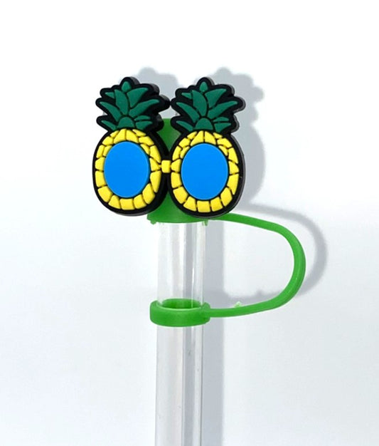 Pineapple Sunglasses Summer Straw Topper