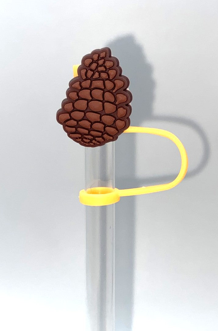 Fall Pinecone Straw Topper