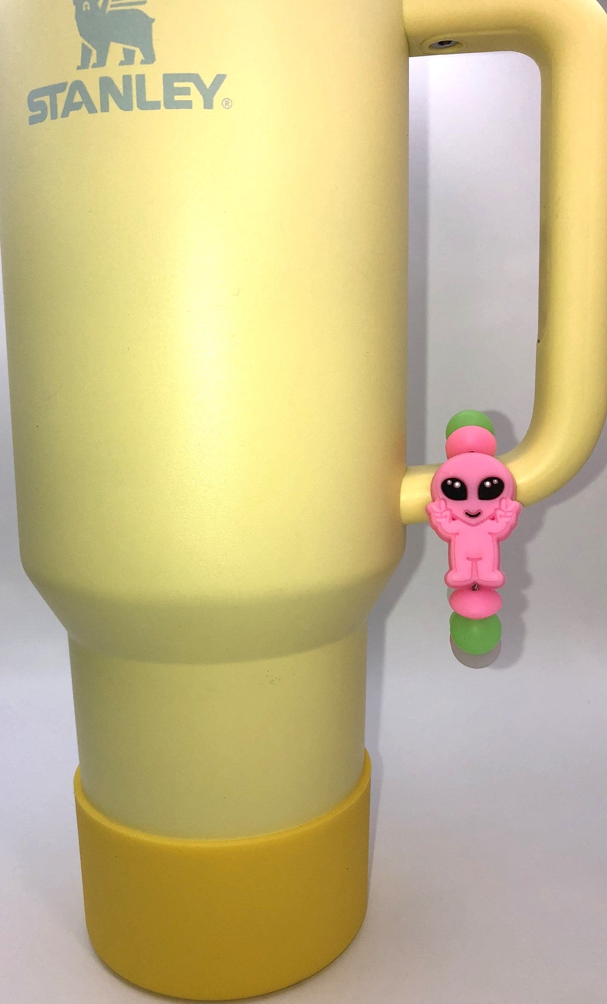 Pink Alien Glow In The Dark Stanley Tumbler Cup Handle Charm