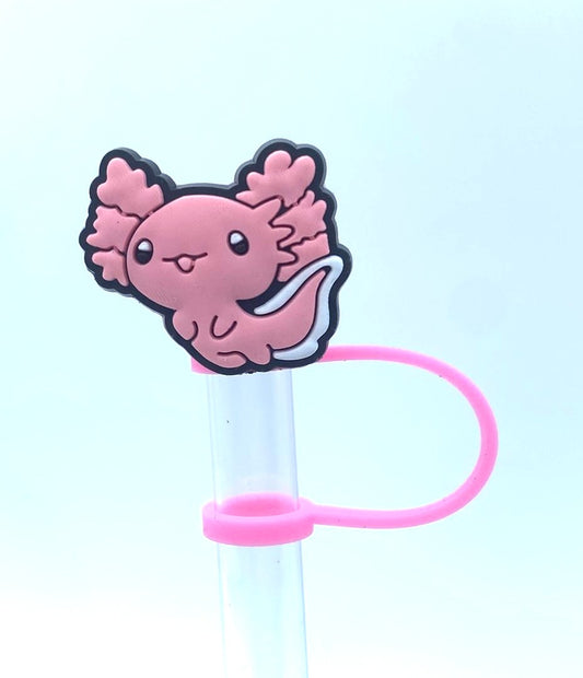 Pink Axolotl #2 Straw Topper