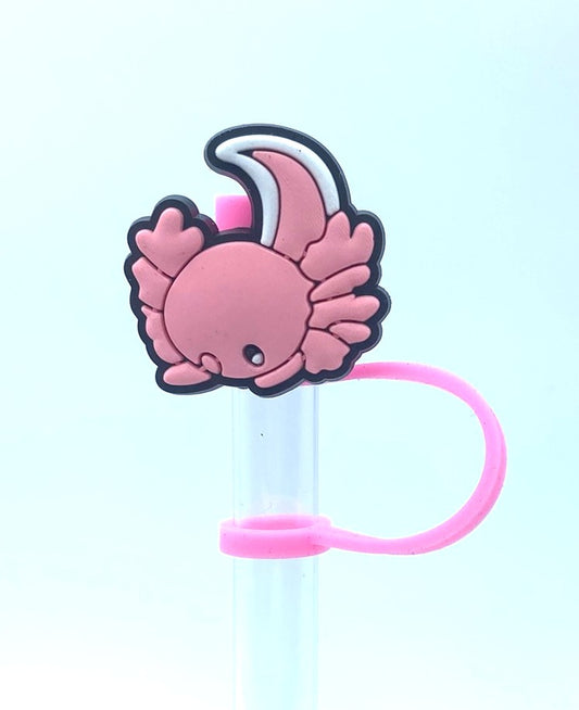 Pink Axolotl #3 Straw Topper