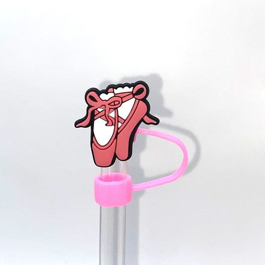 Pink Ballet Slippers Straw Topper