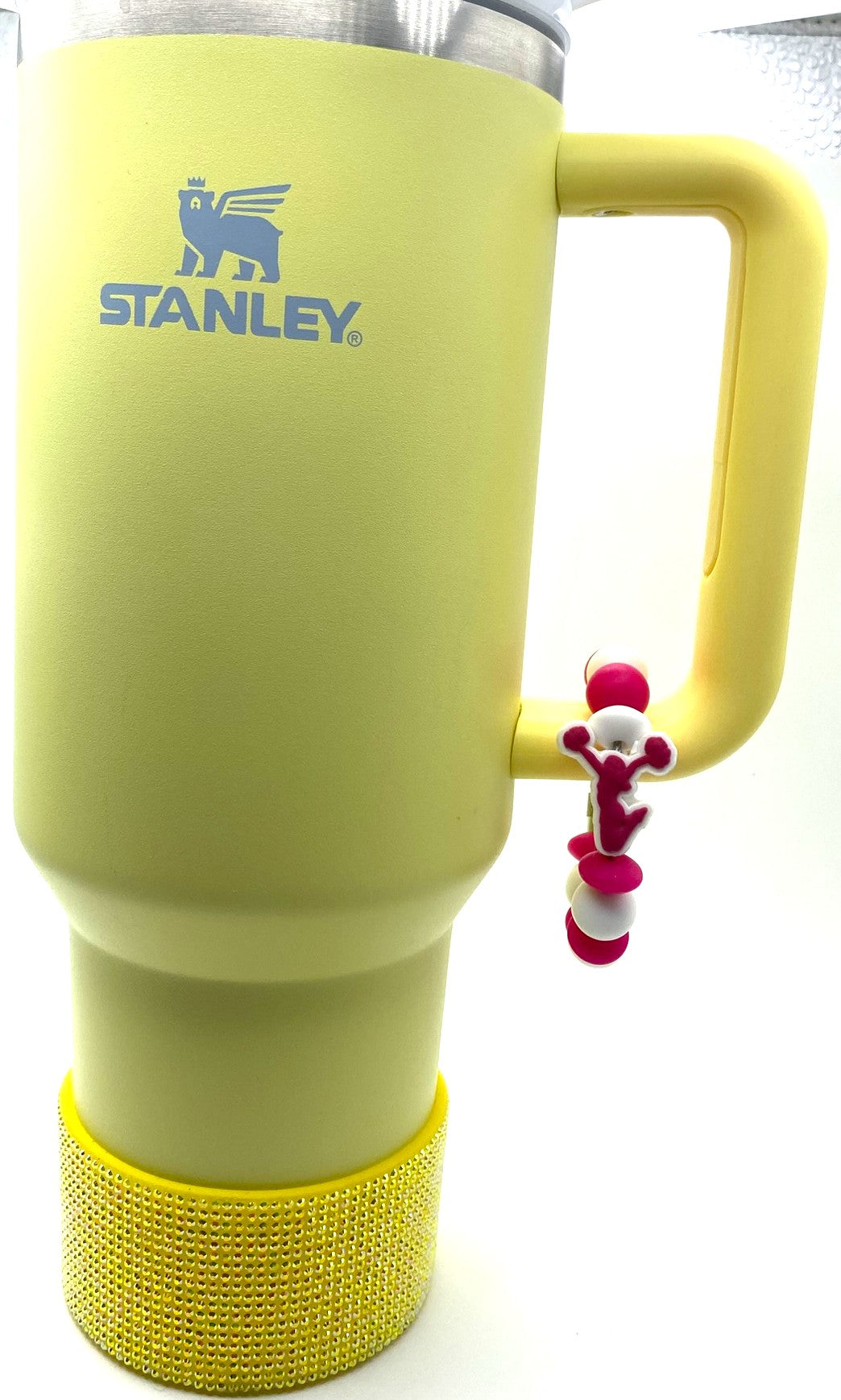 Hot Pink Cheerleader Stanley Tumbler Cup Handle Charm