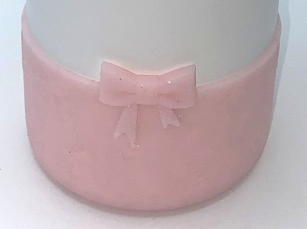 Light Pink Glitter Bow Stanley Tumbler Boot Sleeve #156