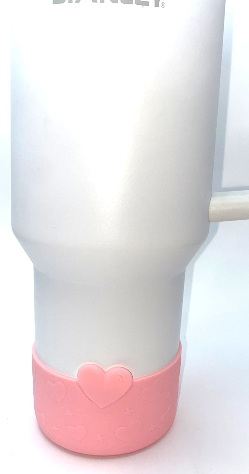 Pink Hearts Embossed Stanley Tumbler Boot Sleeve #160