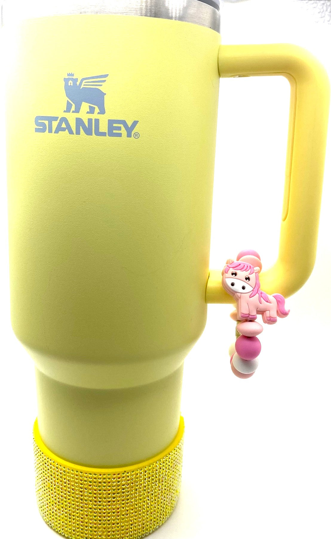 Cute Pink Horse Stanley Tumbler Cup Handle Charm