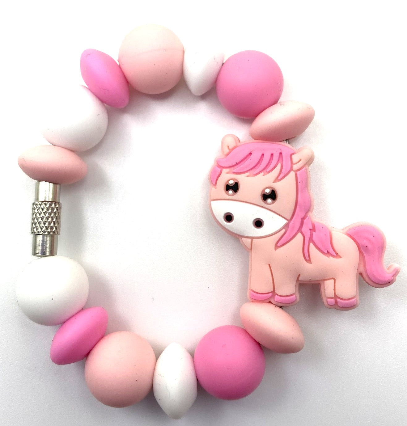 Cute Pink Horse Stanley Tumbler Cup Handle Charm