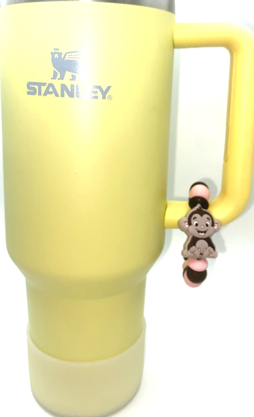 Cute Pinkish Monkey Stanley Tumbler Cup Handle Charm