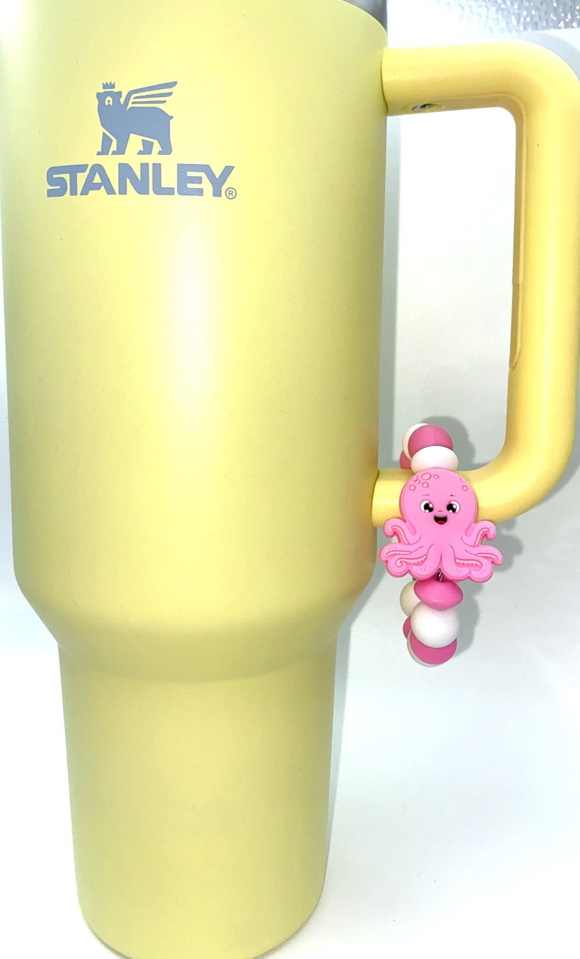 Cute Pink Octopus Stanley Tumbler Cup Handle Charm
