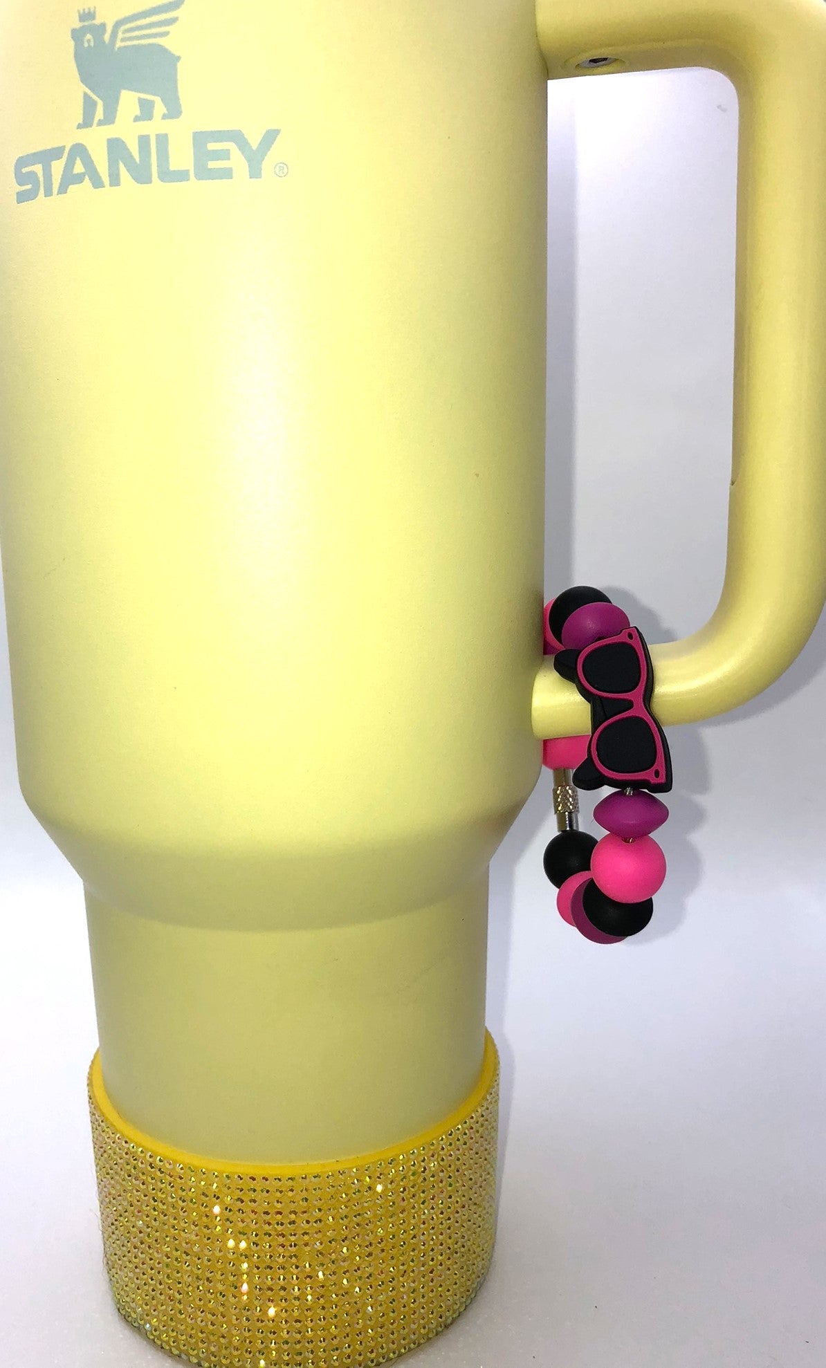 Pink Sunglasses Stanley Tumbler Cup Handle Charm