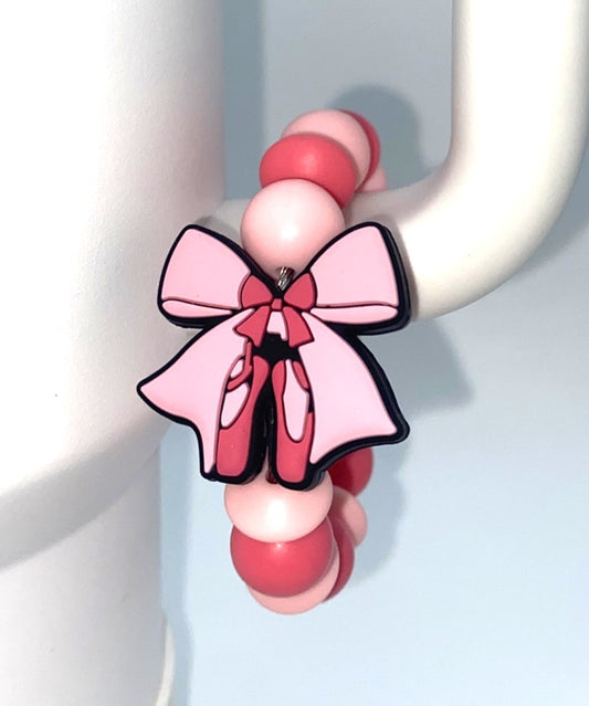 Pink Ballet Coquette Bow Stanley Tumbler Cup Handle Charm