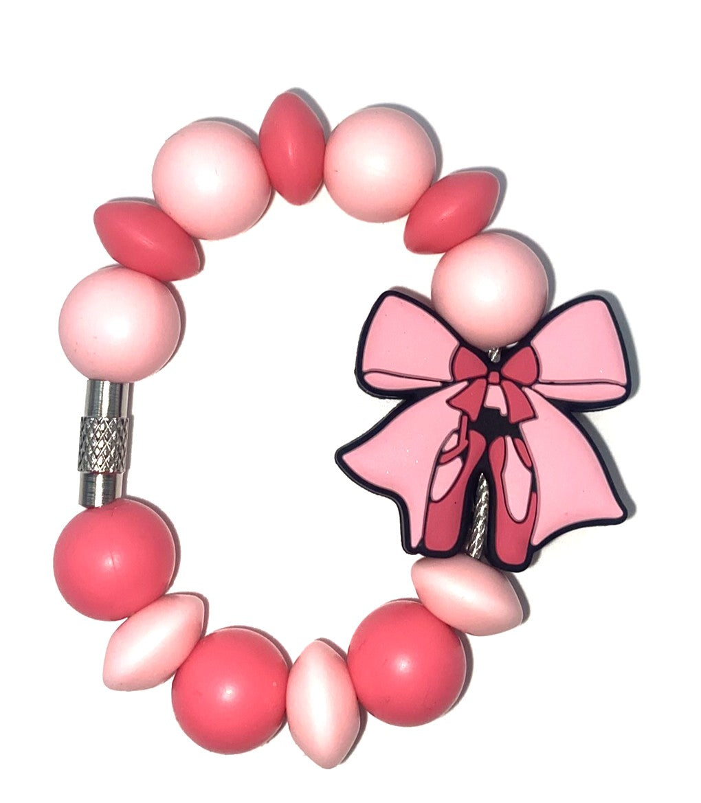 Pink Ballet Coquette Bow Stanley Tumbler Cup Handle Charm