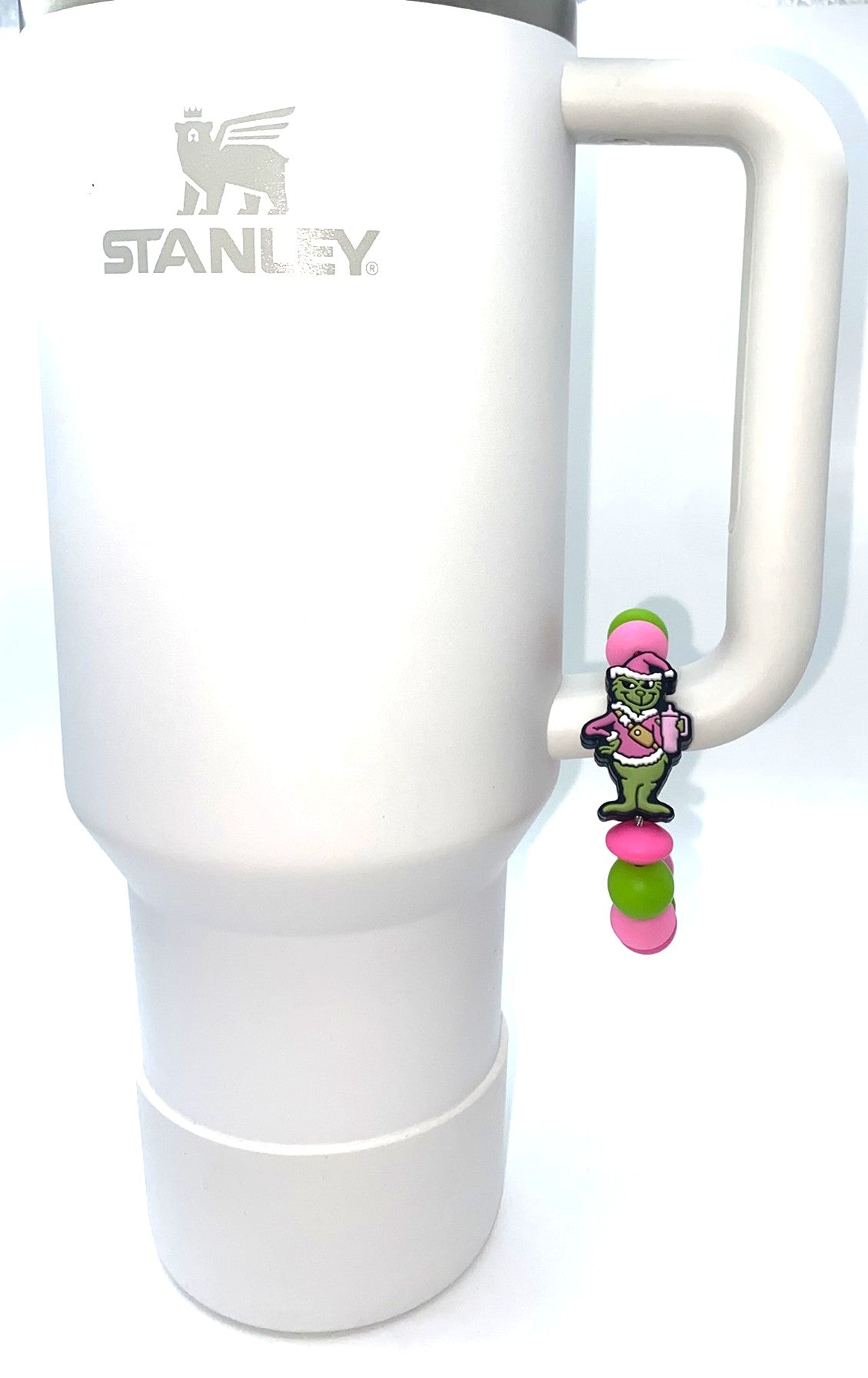 Pink Bougie Mean Green Guy Christmas Stanley Tumbler Cup Handle Charm