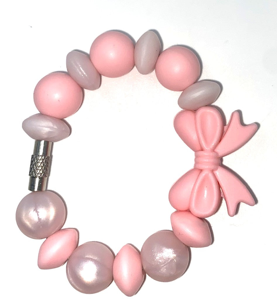 Pink Coquette Bow Stanley Tumbler Cup Handle Charm