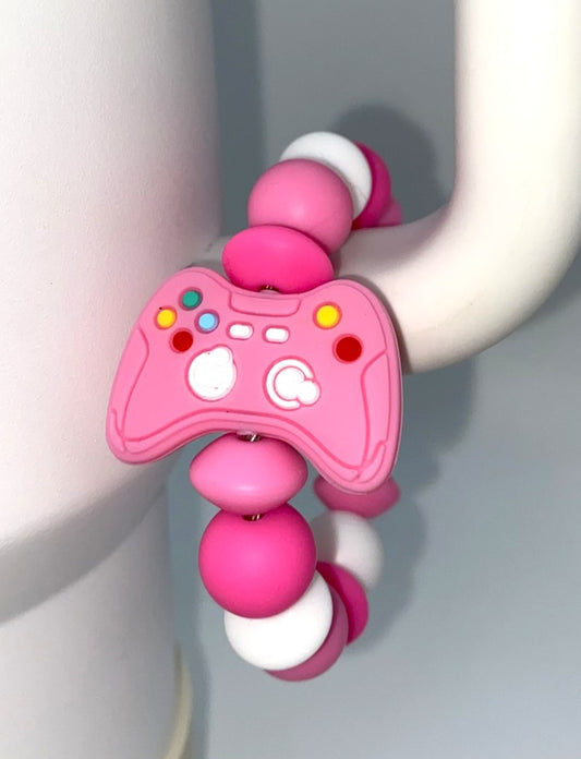 Pink Controller Video Game Stanley Tumbler Cup Handle Charm