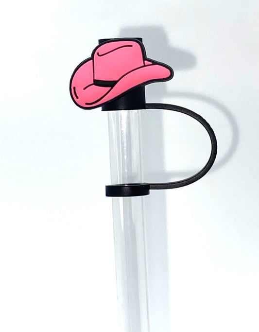 Pink Cowboy Hat Straw Topper