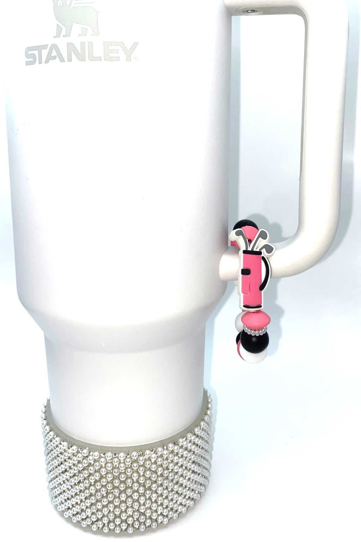 Pink Golf Bag Stanley Tumbler Cup Handle Charm