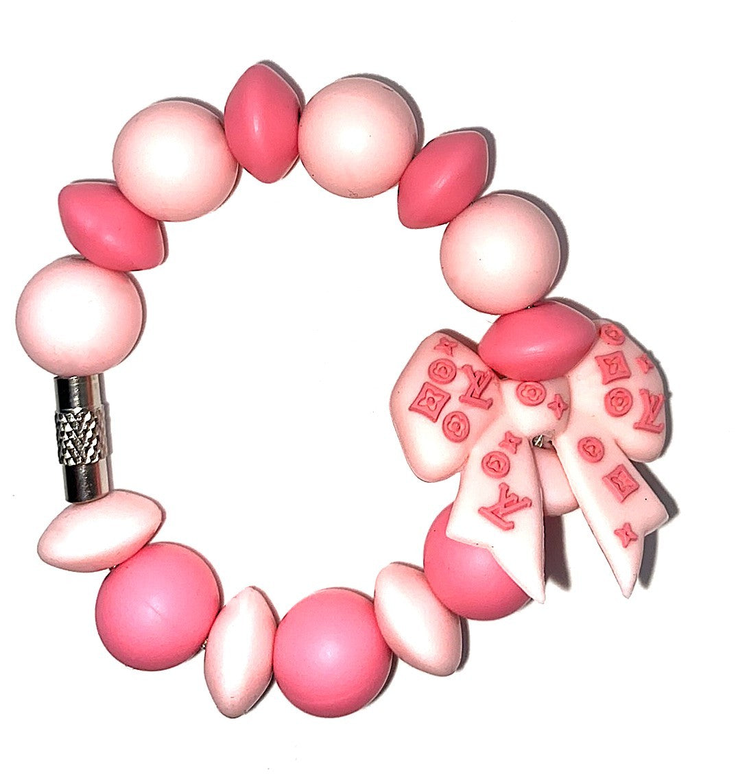 Pink On Pink LV Designer Coquette Bow Stanley Tumbler Cup Handle Charm