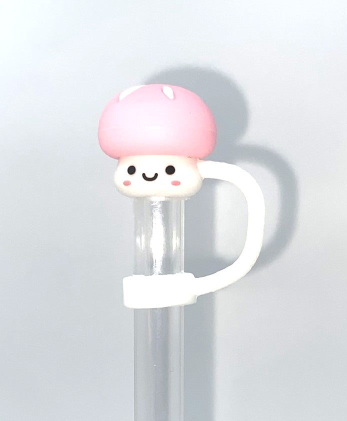 Mushroom Pink 3D Straw Topper