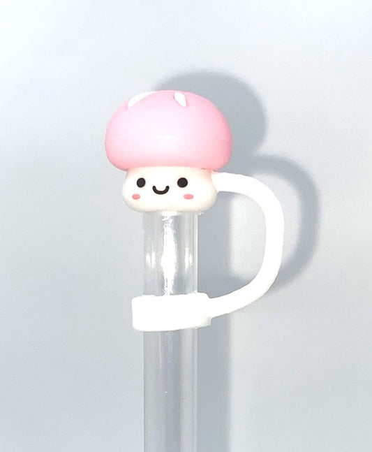 Mushroom Pink 3D Straw Topper