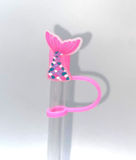 Pink & Purple Mermaid Tail Straw Topper