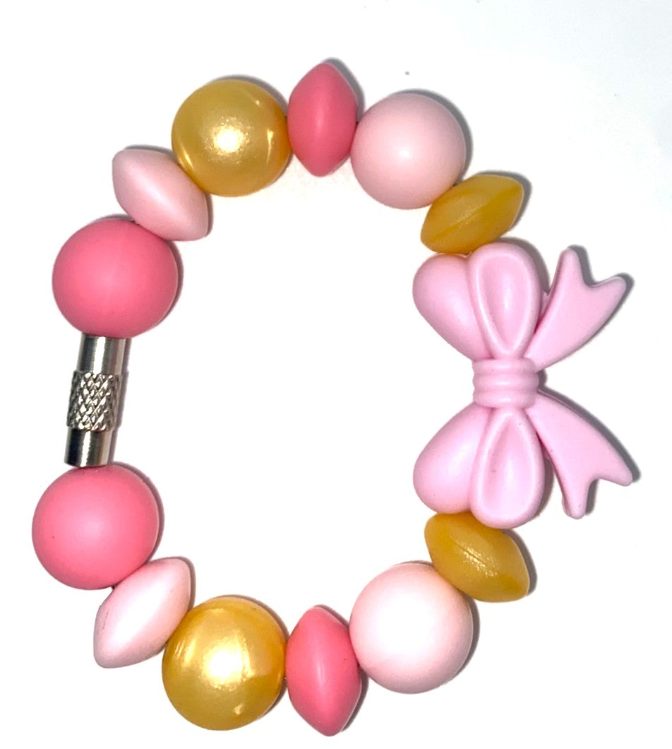 Pink Quartz Coquette Bow Stanley Tumbler Cup Handle Charm