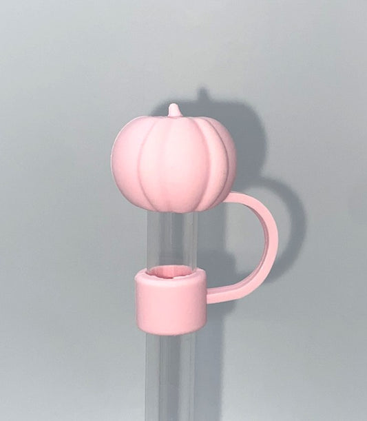 Pink Pumpkin 3D Fall Straw Topper