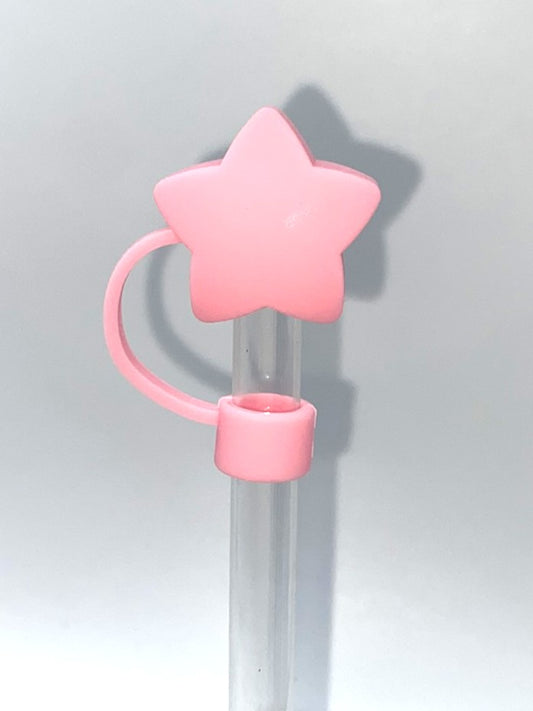 Pink Star 3D Straw Topper