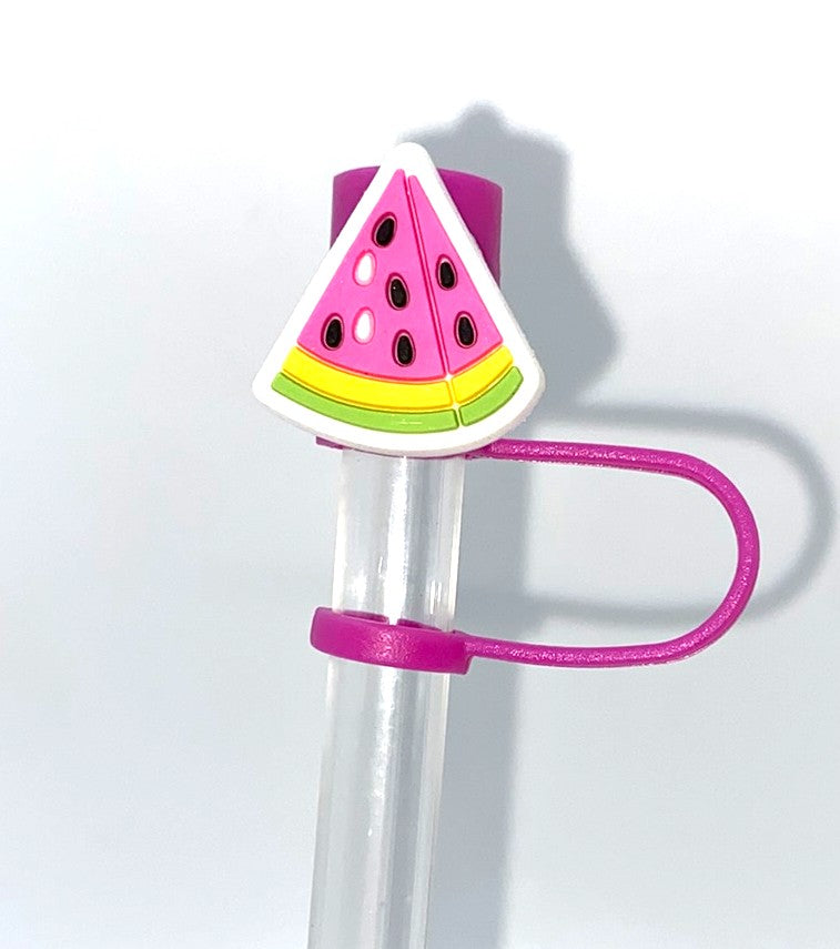 Pink Watermelon Slice Straw Topper