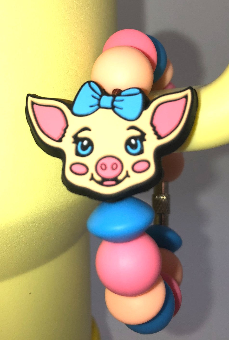 Piper The Pig Stanley Tumbler Cup Handle Charm