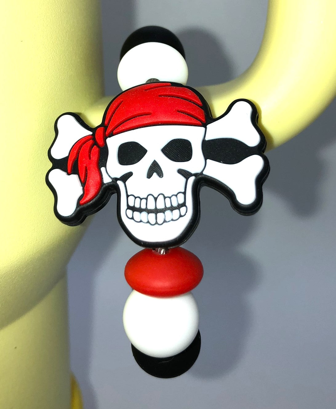 Pirate Skull & Crossbones Stanley Tumbler Cup Handle Charm