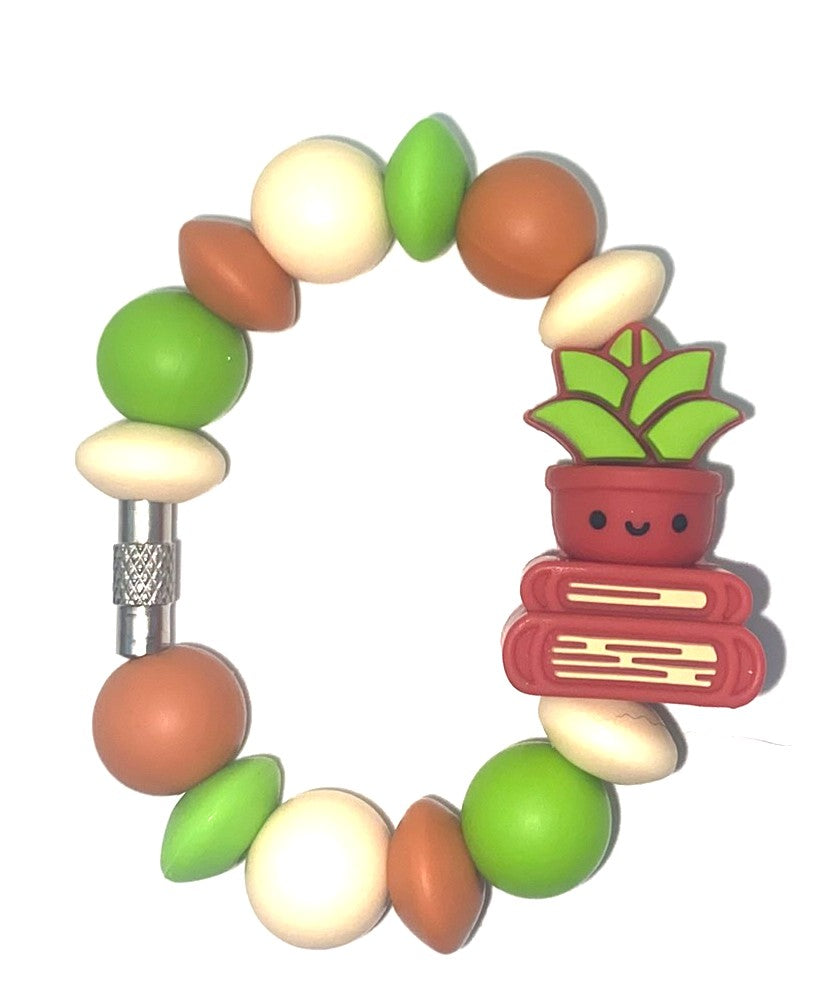 Potted Plant & Stack Of Books 3D Stanley Tumbler Cup Handle Charm