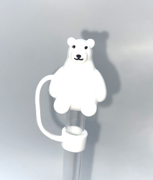 Polar Bear 3D Straw Topper