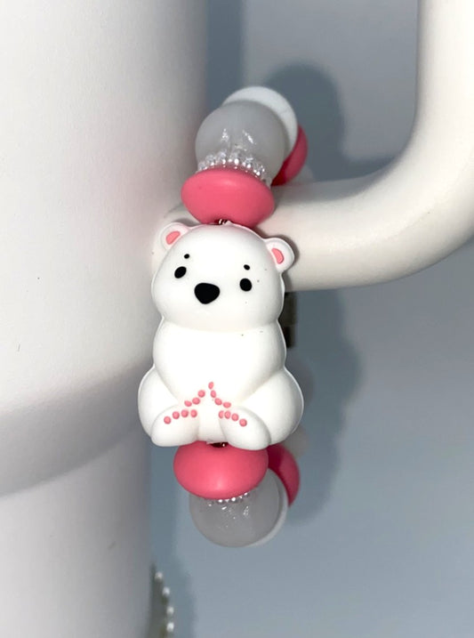 Polar Bear 3D Winter Stanley Tumbler Cup Handle Charm
