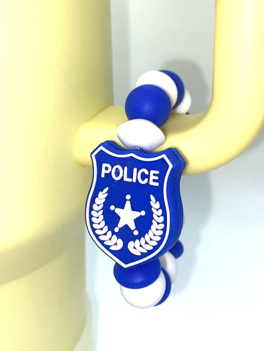 Police Badge Stanley Tumbler Cup Handle Charm
