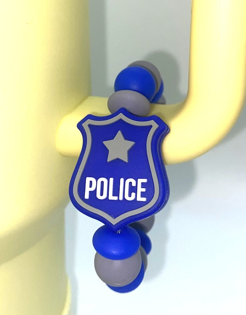 Police Badge Stanley Tumbler Cup Handle Charm
