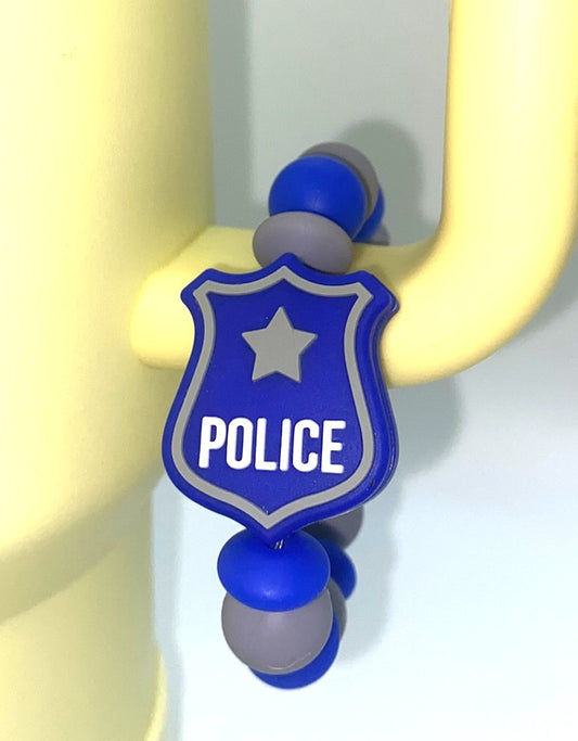 Police Badge Stanley Tumbler Cup Handle Charm