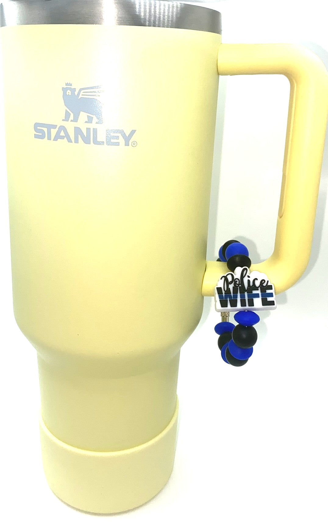 Police Wife Printed Stanley Tumbler Cup Handle Charm