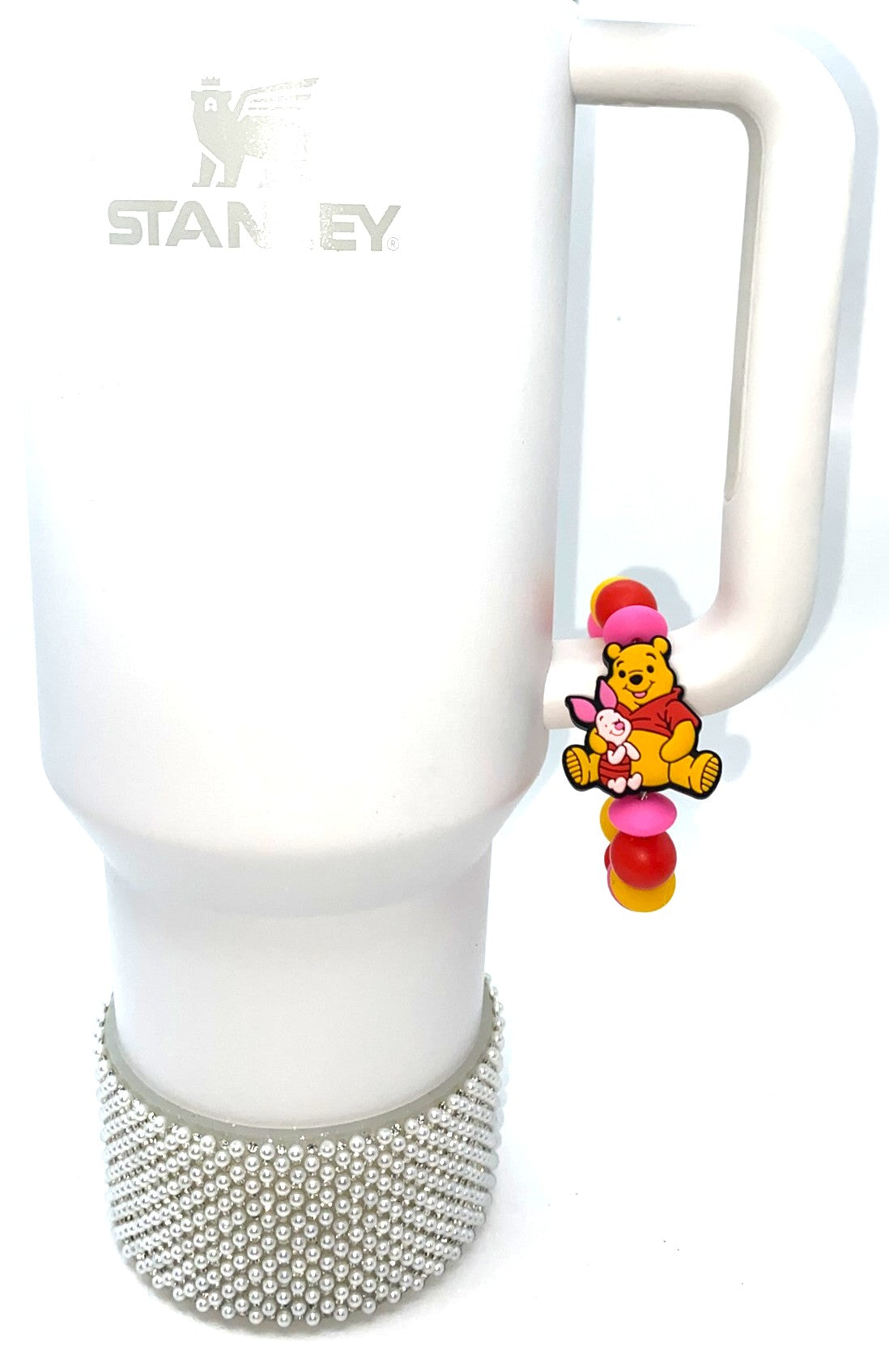 Thoughtful Yellow Honey Bear & Shy Pig Friend Stanley Tumbler Cup Handle Charm