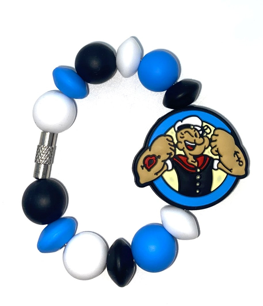 Muscular Sailor Cartoon Stanley Tumbler Cup Handle Charm