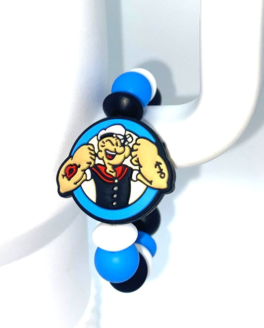 Muscular Sailor Cartoon Stanley Tumbler Cup Handle Charm