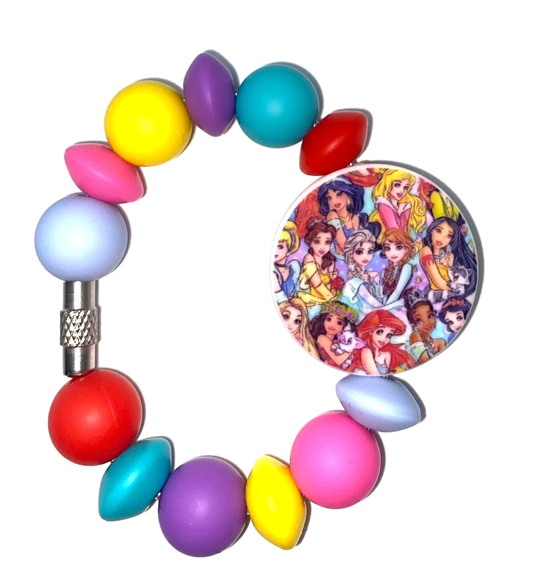 12 Magical Princesses Round Stanley Tumbler Cup Handle Charm