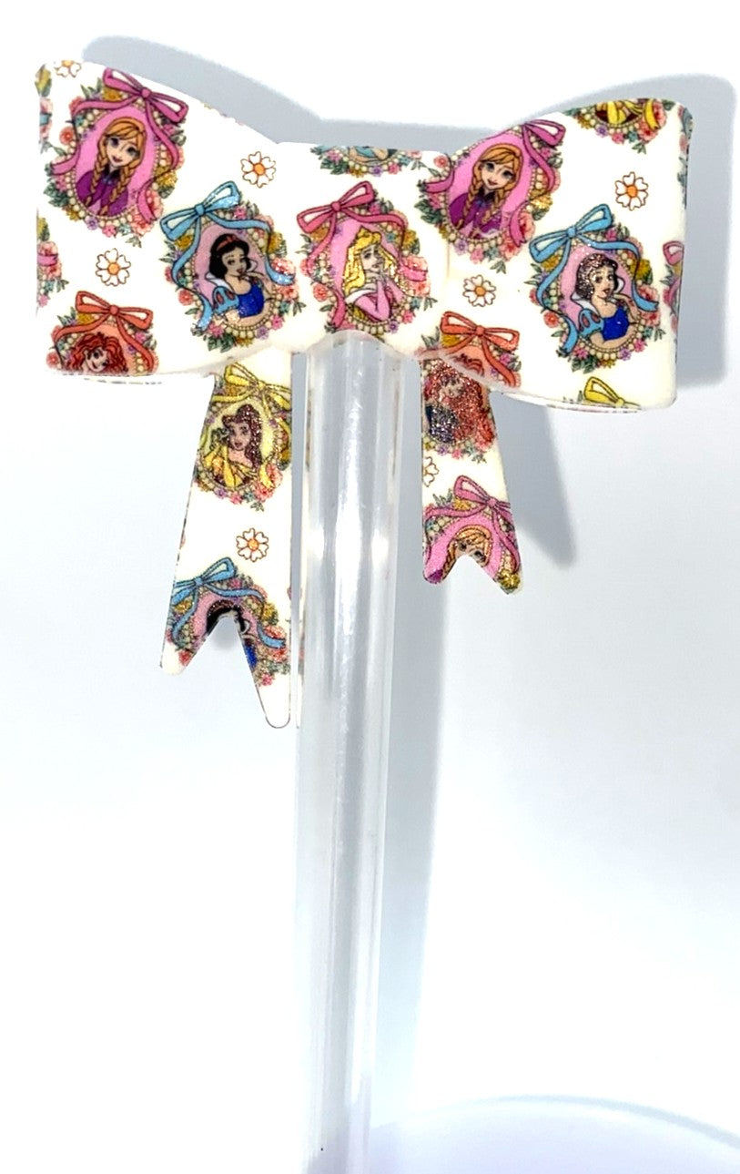 Magical Princesses Bow Straw Topper
