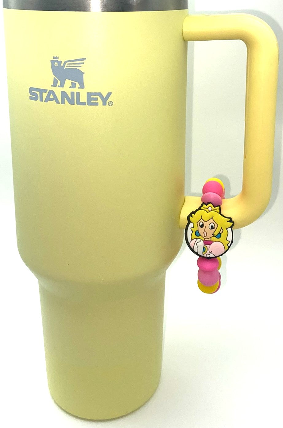 Peachy Princess Italian Plumber Video Game Stanley Tumbler Cup Handle Charm