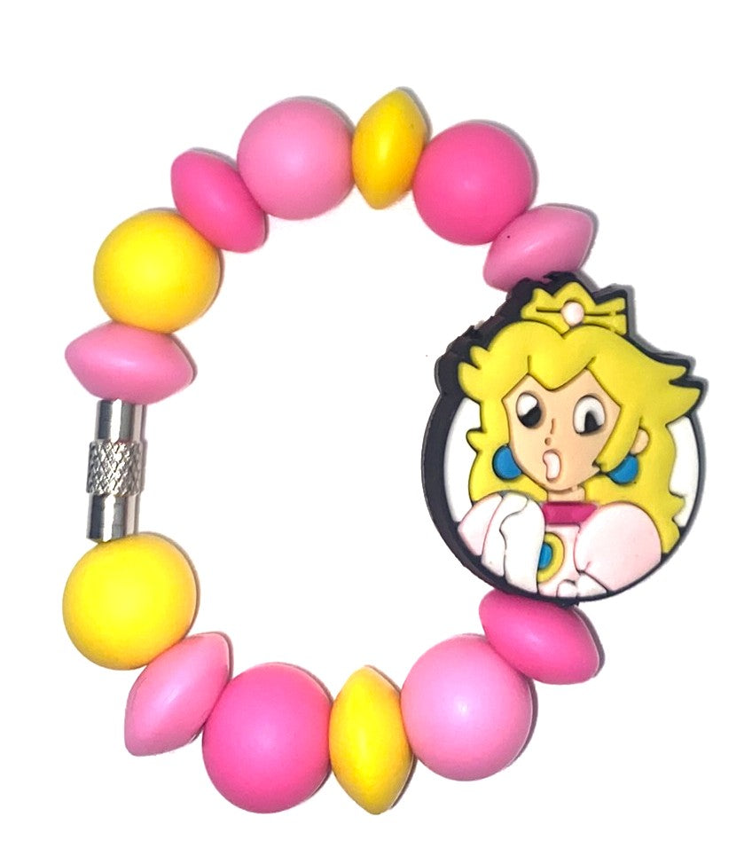 Peachy Princess Italian Plumber Video Game Stanley Tumbler Cup Handle Charm