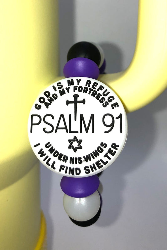 Psalm 91 God Is My Refuge Christian Stanley Tumbler Cup Handle Charm