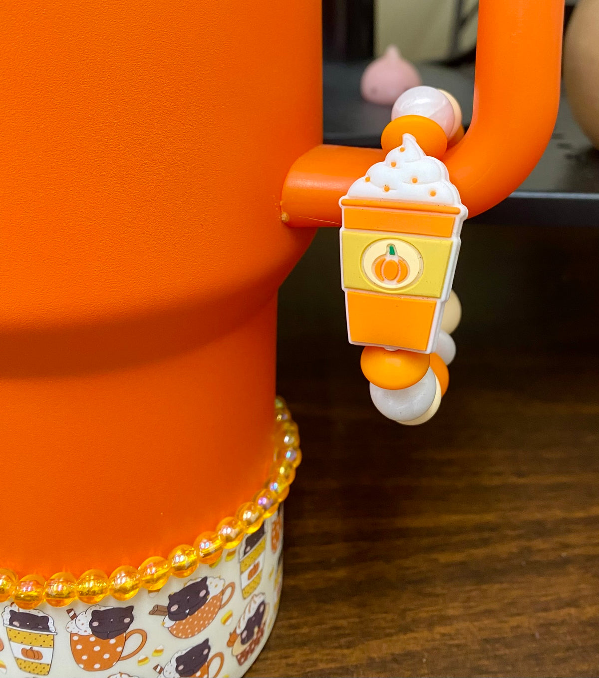 Pumpkin Spice Latte Stanley Tumbler Cup Handle Charm